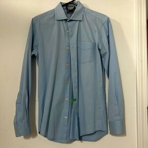 Blue button down dress shirt